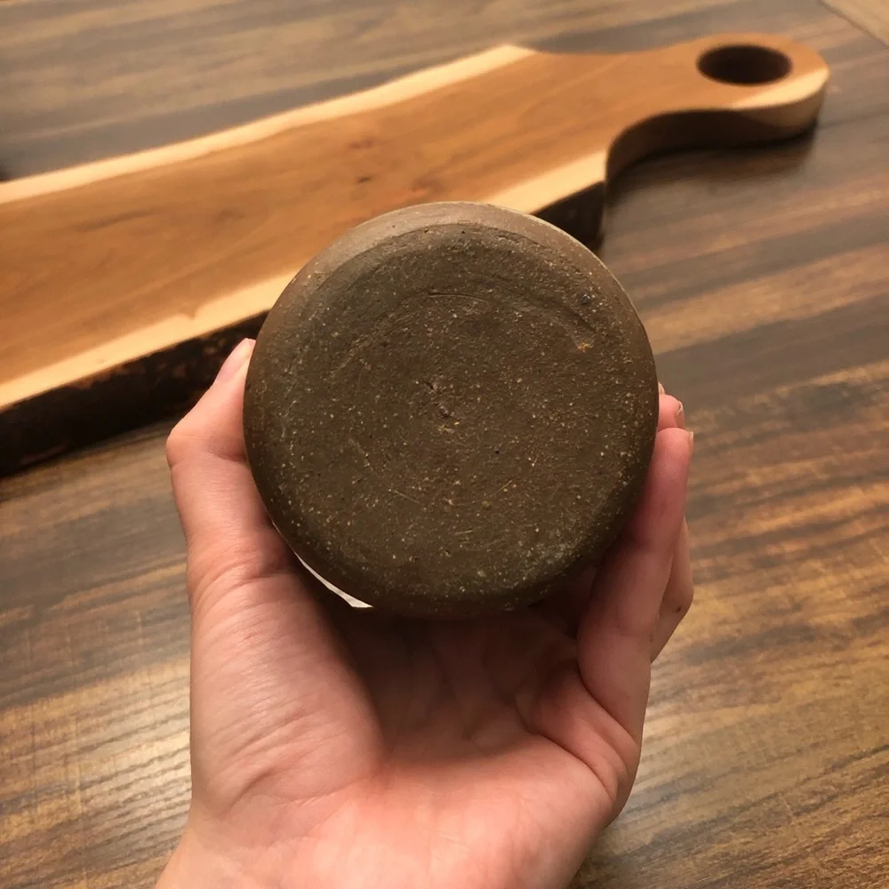 Rustic Green and Brown Ceramic Vase
